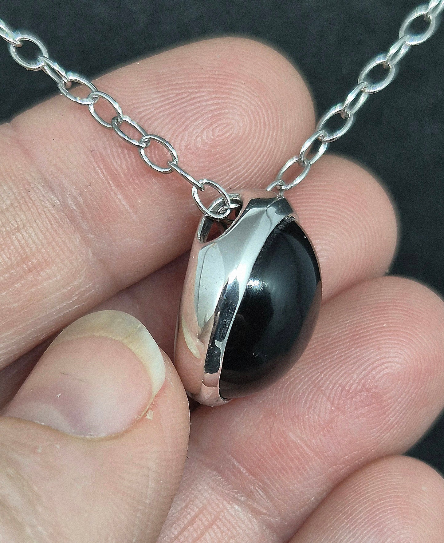 Røykkvarts m/sølvkjede