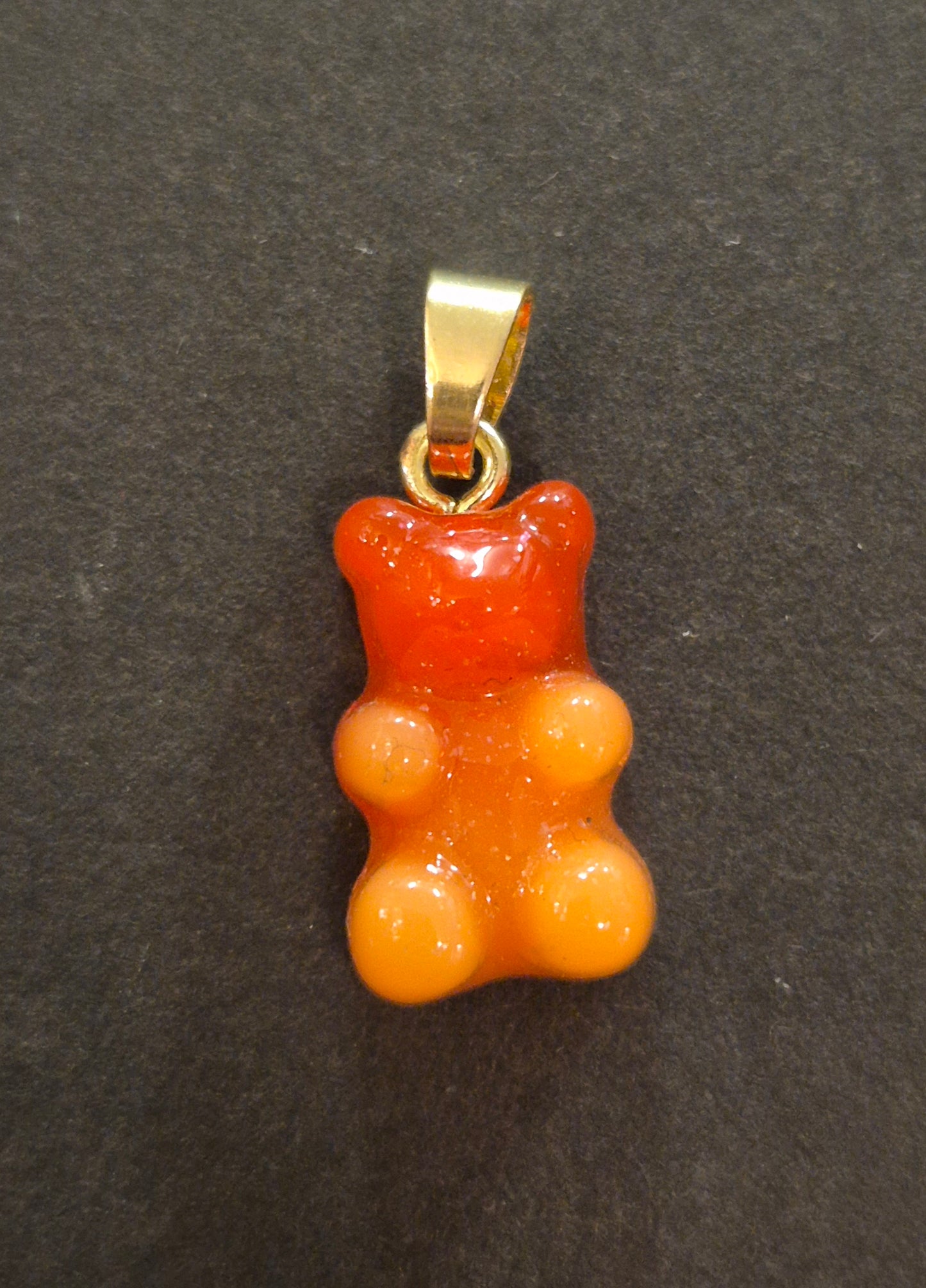 TEDDY BEAR ORANGE/RED GLITTER