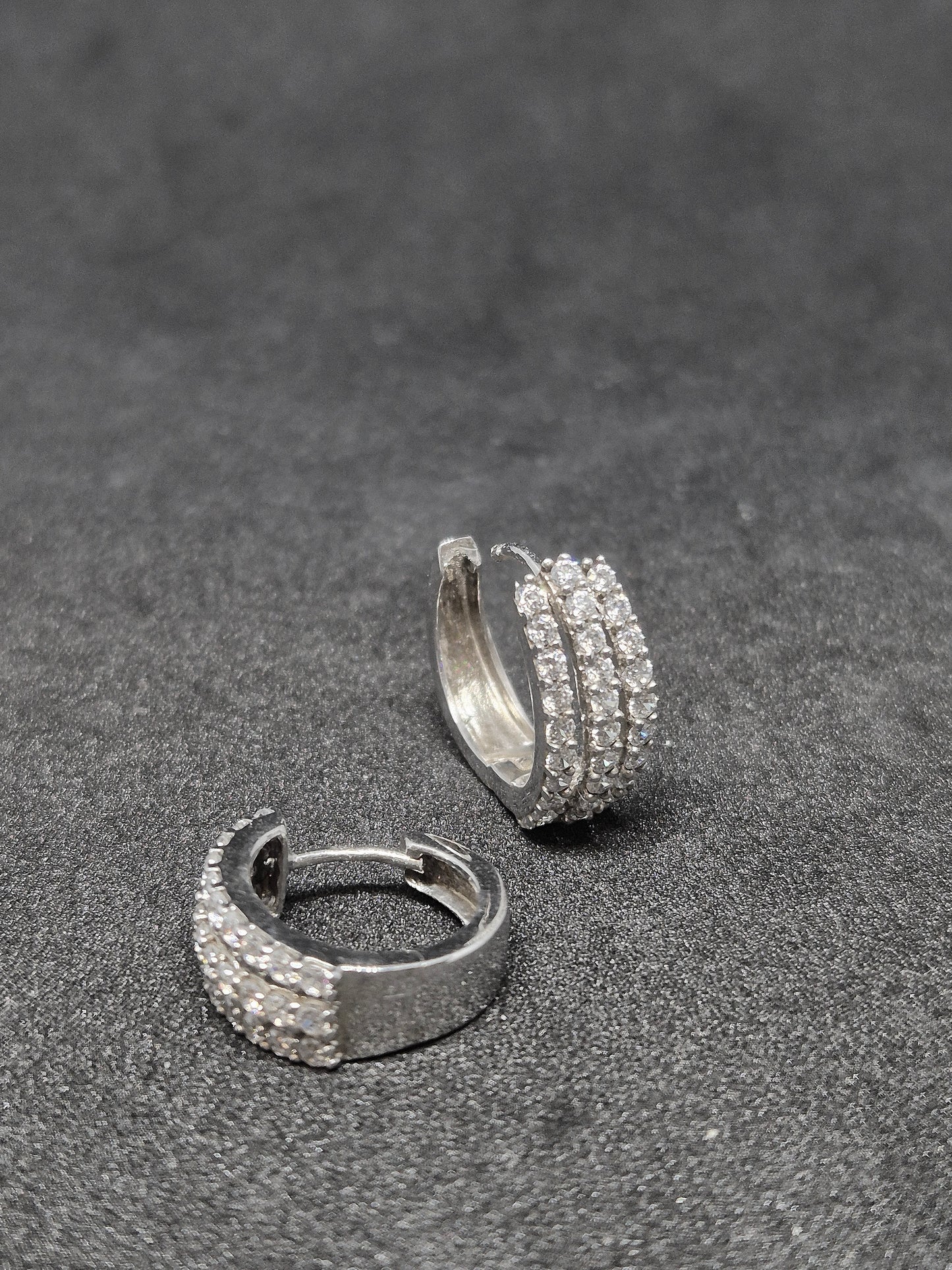 Zirkon sølv ørering