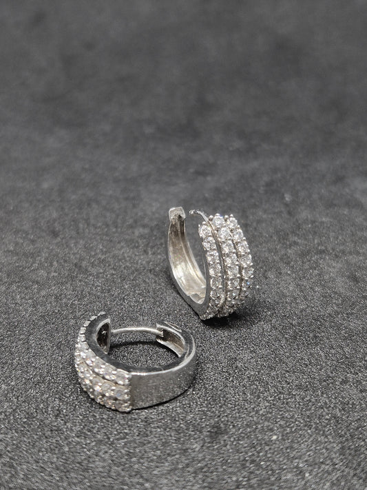 Zirkon sølv ørering