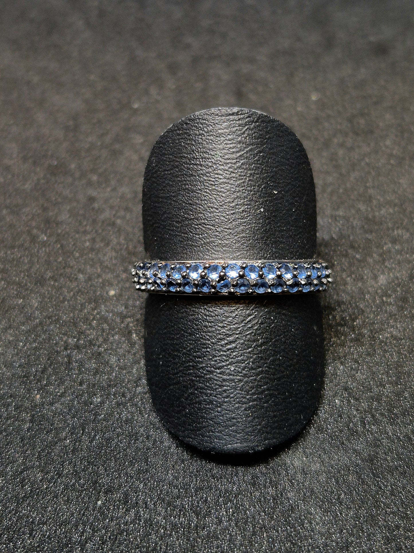 Blå Zirkon sølvring