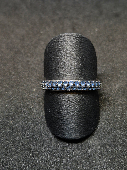 Blå Zirkon sølvring