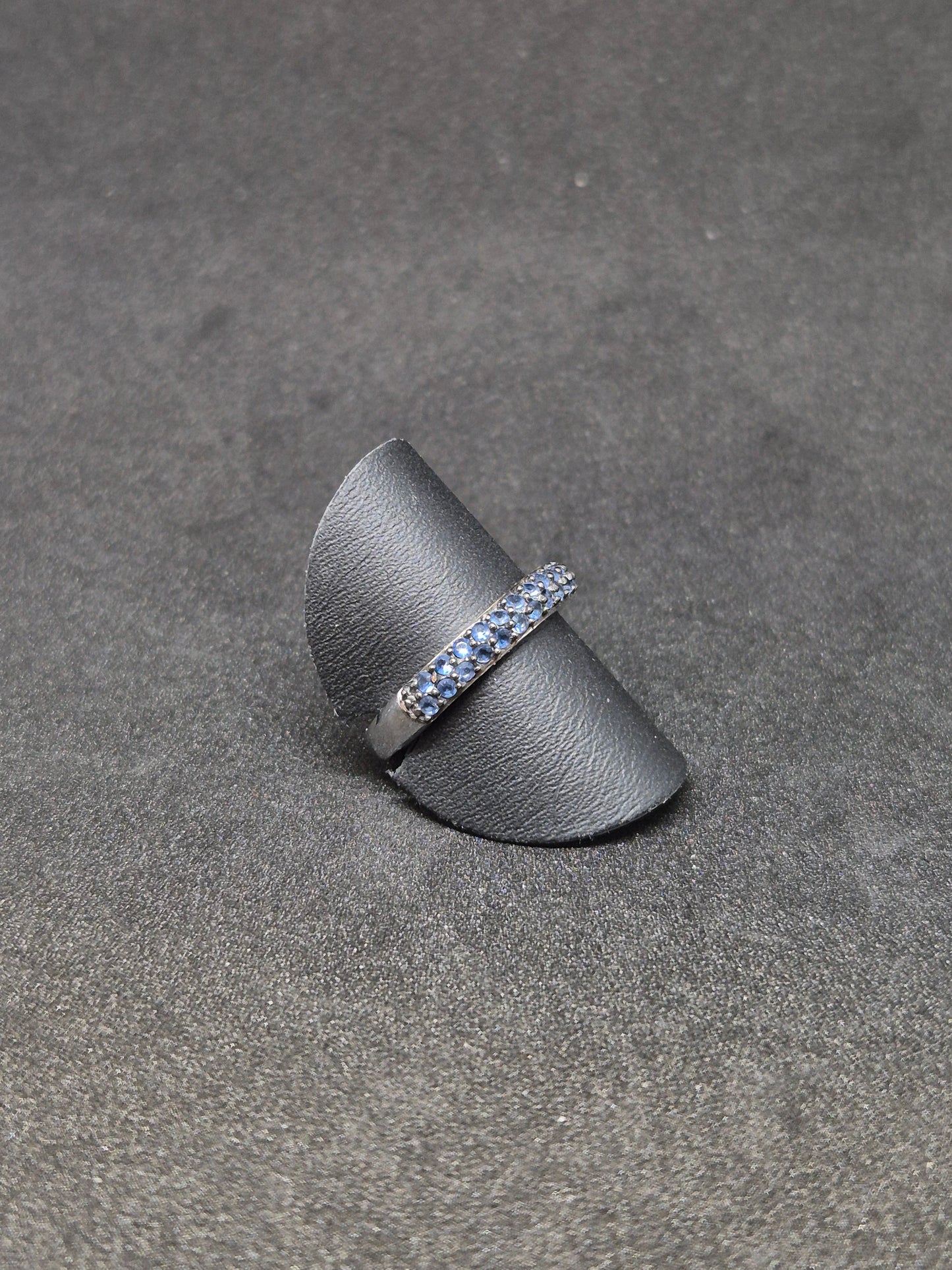 Blå Zirkon sølvring