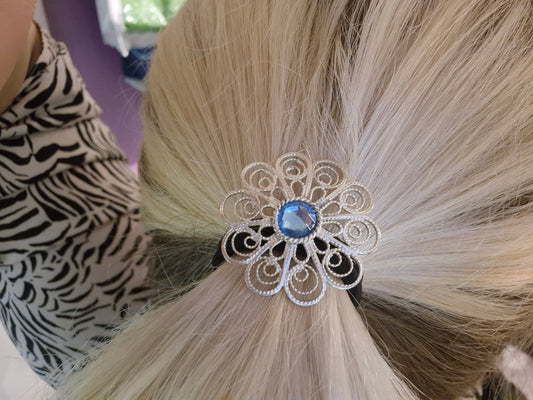 Bunad rose hårstrikk m/swarovski