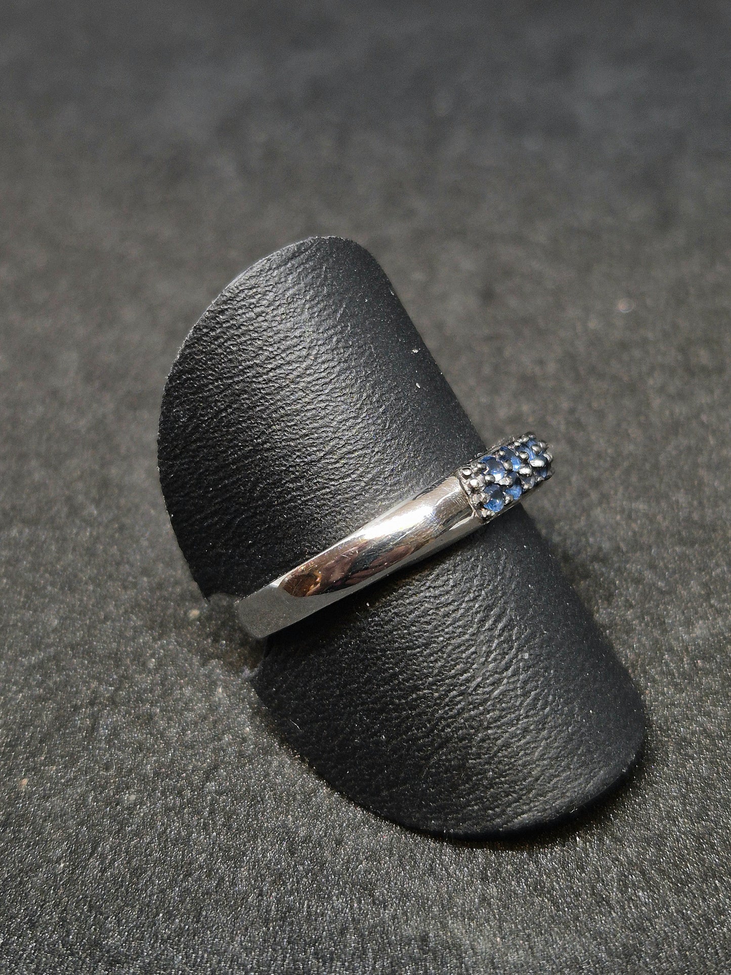 Blå Zirkon sølvring