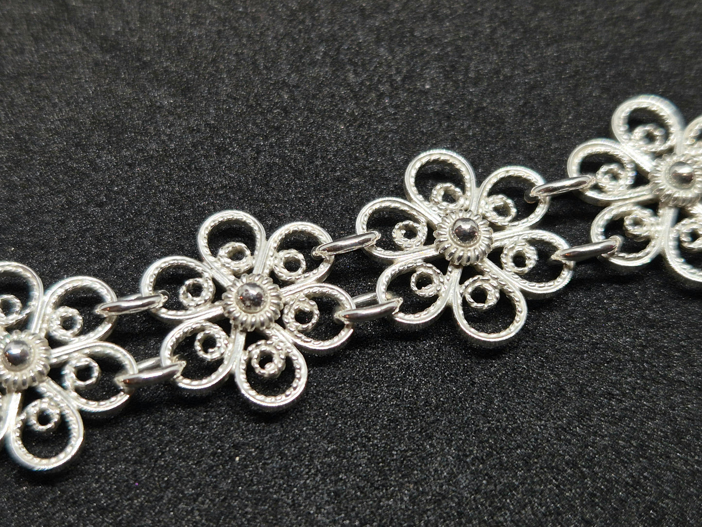 Filigranblomst armbånd 21,5cm